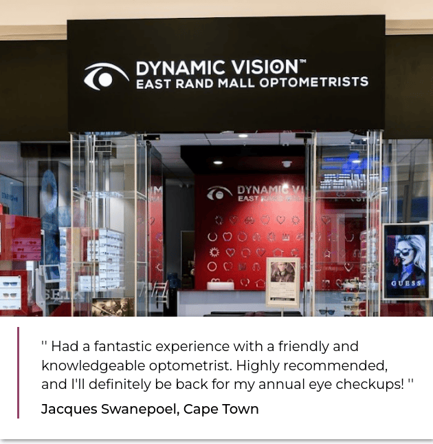 An exterior store image of Dynamic Vision East Rand Mall