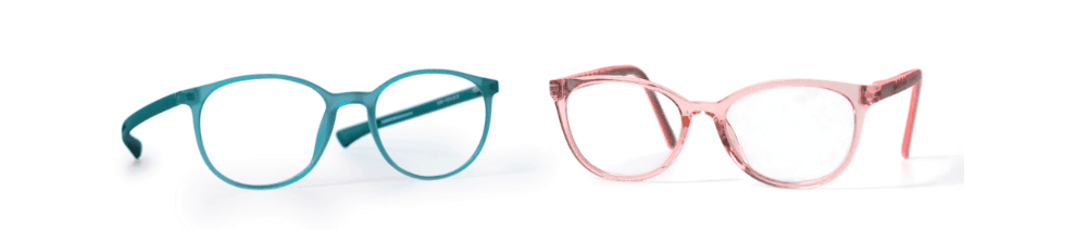 Pair of HOYA MiYOSMART lenses offering affordable, effective prescription eyewear for children in South Africa