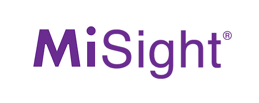 MiSight® brand logo representing innovative daily contact lens solutions for myopia control in children.