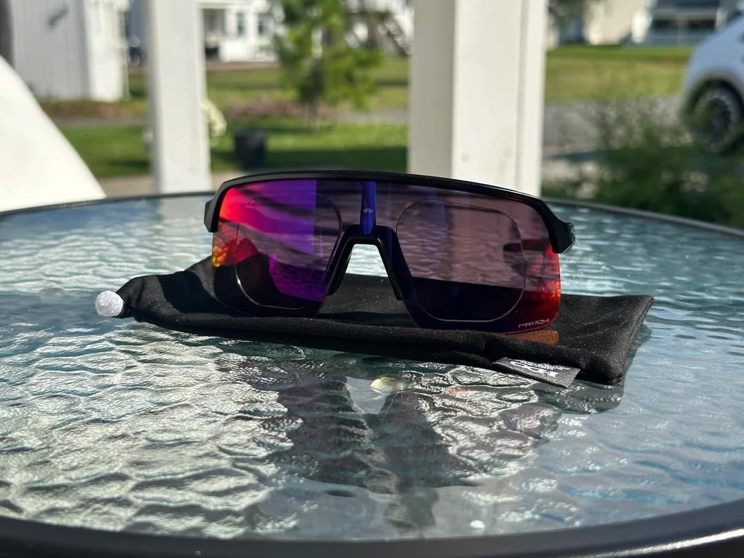 Oakley Shield Fusion RX single-piece shield frame with a clear prescription lens and volt arms