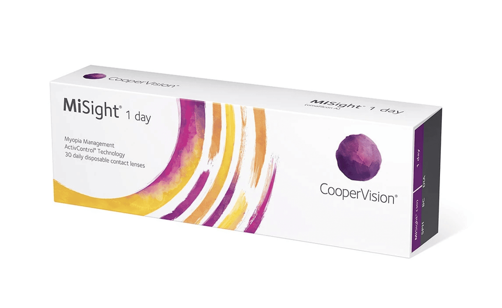 MiSight® lenses shown next to instruction leaflet