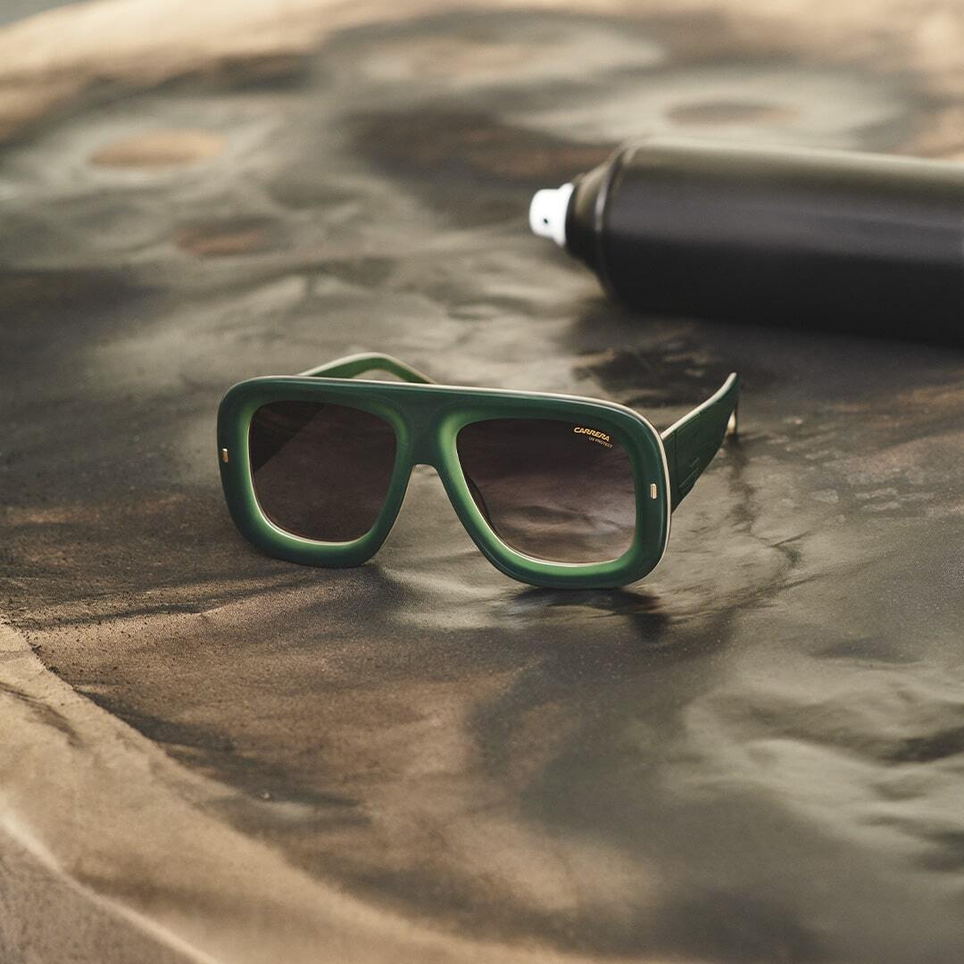 Carrera Flag Collection sunglasses with bold green frame