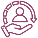 Icon showing practice management tools including systems, software, and reporting for optometrists