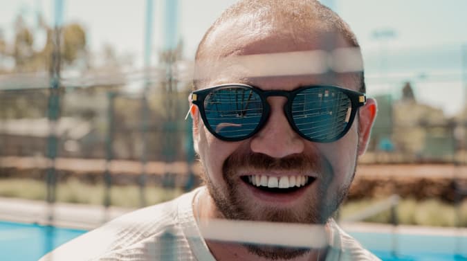 Man wearing SEIKO Curved Polarised Sun lenses outdoors, available at Dynamic Vision Optometrists in South Africa